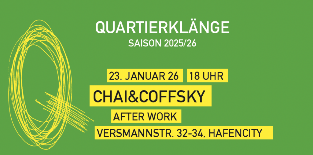 Musikalischer After-Work-Abend mit Cello- und Klaviermusik von Clara & Robert Schumann, Altbier aus Düsseldorf und Gesprächen in entspannter Atmosphäre – präsentiert von Quartierklänge in der HafenCity.