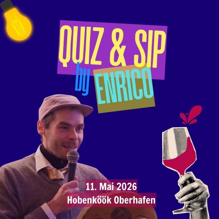 Quizabend in der HafenCity: „Quiz & Sip mit Enrico“ am 11. Mai 2026 in der Hobenköök – Teamspiel, Drinks und Preise.