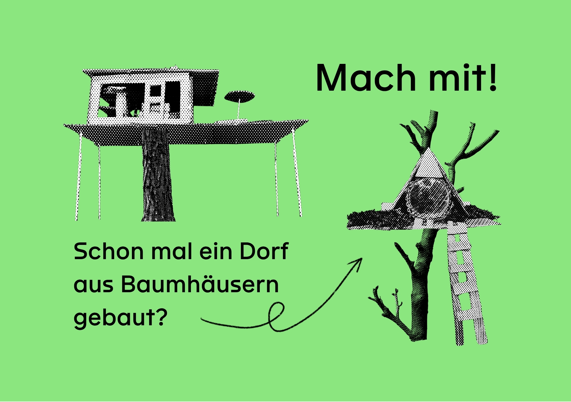 Die Treehouse Factory lädt Familien in der HafenCity zum gemeinsamen Modellbau eines Baumhaus-Dorfs ein – kostenlos und ohne Anmeldung.
