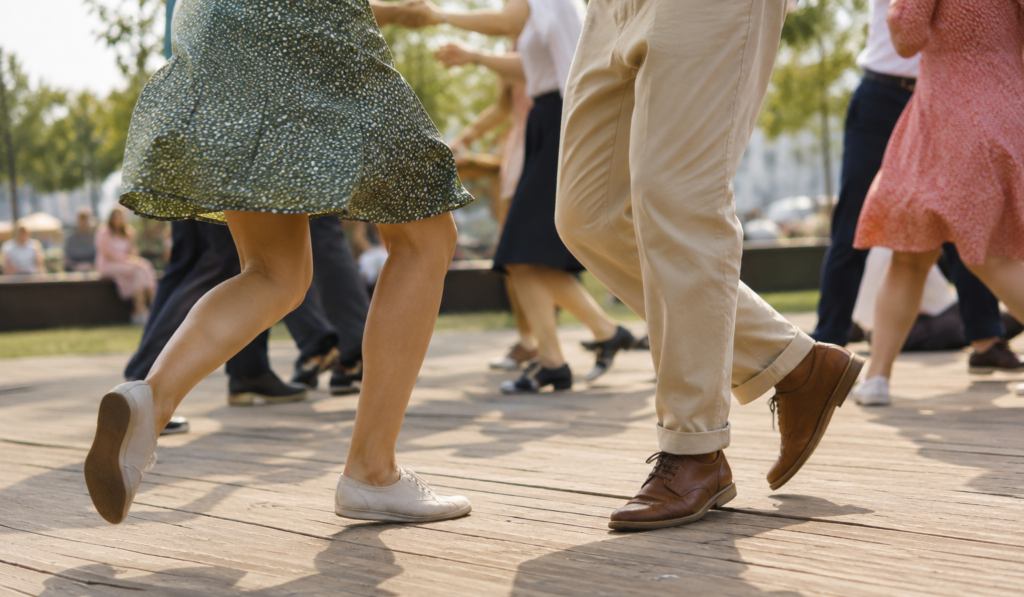 Der New Swing Generation e. V. lädt zum Swingtanz Sommer ein – mit einem Schnupperkurs, Swingmusik und Platz zum Zuschauen oder Mittanzen
