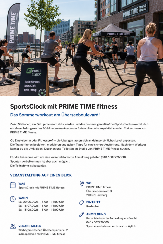 Menschen haben spaß beim Sports Clock Event