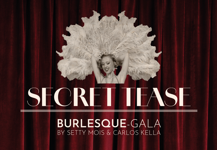 SECRET TEASE Burlesque-Gala in der Halle 424 im Hamburger Oberhafen mit internationalen Künstlerinnen und Livemusik.